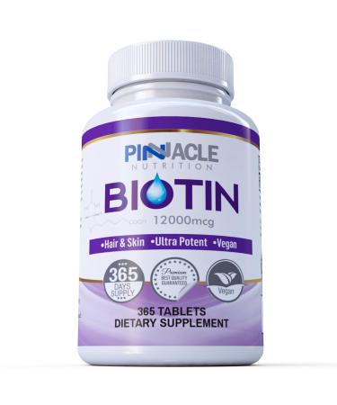 Biotin 12000mcg | 365 Tablets | UK Manufactured