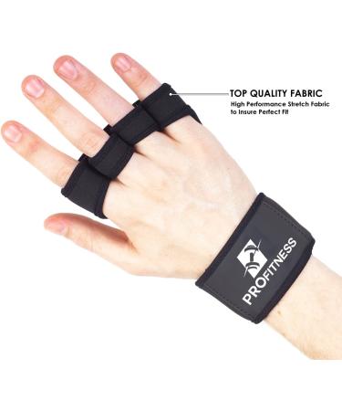 ProFitness Cross Training Gloves with Non-Slip Palm & Wrist Wrap Support | Prevent Calluses, Perfect for WODs & Weightlifting | Black, Medium | Men & Women - Buy Online on GoSupps.com