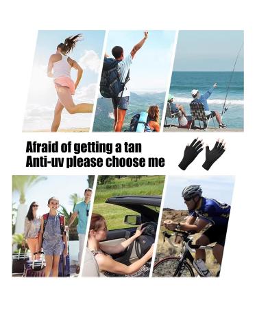 UV Gloves for Gel Nails - Fingerless UV Protection Gloves for Nail Lamp Anti UVA&UVB UPF50+ Nail Care Gloves Professional Gel Manicure Hand Protection (Black) - Buy Online on GoSupps.com