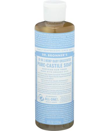 Dr. Bronner's, Baby Soap Liquid Castile, 8 Fl Oz