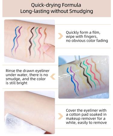 LYSdefeu Bronze Glitter Eyeliner Liquid - Brown Sparkle Shimmer Metallic Pen - Buy Online on GoSupps.com