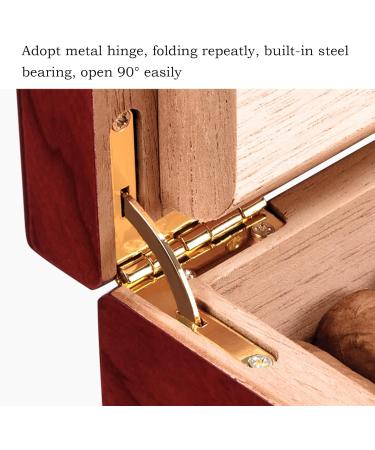 Cigar Humidor Case with Humidifier Hygrameter Cedar Wood Travel Cigar Case Glass Top Desktop Humidor Case Cigar Box with Divider Hold 35 Cigars Gifts for Men - Buy Online on GoSupps.com