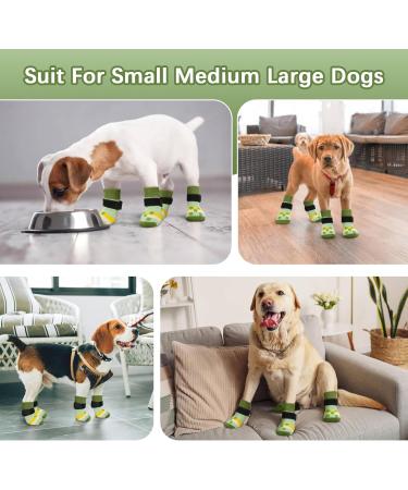 Kuoser Dog Socks - 3 Pairs Anti-Slip Paw Protection for Hardwood Floors | 6-Pack Green M - Buy Online on GoSupps.com