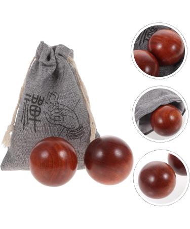 Clispeed Handball Massage Ball | Wooden Hand Rolling & Massage Roller Balls | Sports & Gymnasium Accessory | Mahogany Craftsmanship for Ultimate Relaxation - Buy Online on GoSupps.com