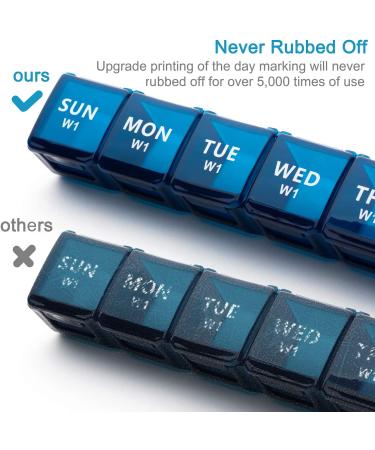 XL Monthly Pill Organizer - 28 Day Pill Box with Large Compartments for Once a Day Medication, Weekly Vitamin Organizer for Daily Pill Keeper - Buy Online on GoSupps.com