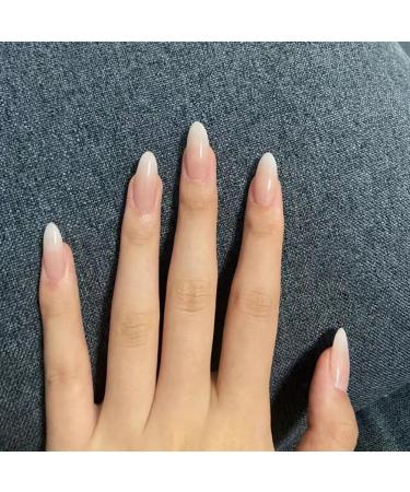 ZSPERKLA 24 PCS Pink Press on Nails Almond Fake Nails Medium Full Cover False Nails with Nail Glue Stick on Nails for Women Girls - Buy Online on GoSupps.com