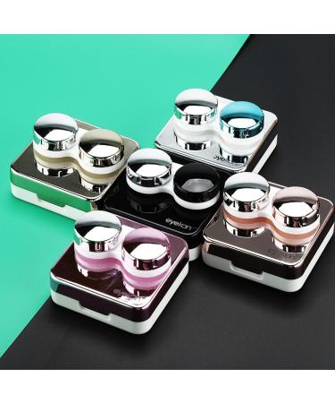 Buy Sonew Mini Portable Travel Lens Case Set - Myopia Eye Care Kit with Mirror Solution Bottle & Tweezers - Silver - Perfect for International Shipping - Buy Online on GoSupps.com