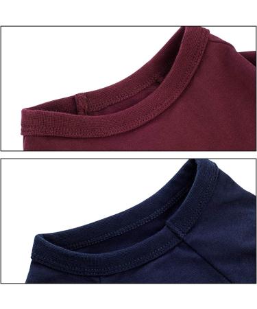 Koneseve Dog Shirts 2-Pack Blue & Red 2XL | Breathable Cotton Puppy Clothes for Small to Large Dogs | Adorable Fashion Apparel for Pets - Buy Online on GoSupps.com