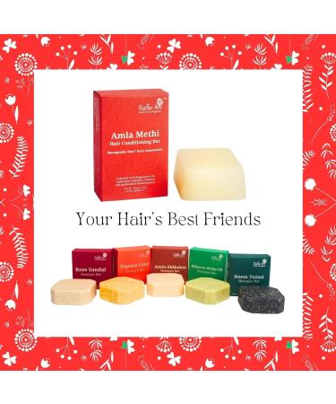 Buy Organic Amla Methi Hair Conditioning Bar - Sulphate & Silicone Free for Soft Tangle-Free Glossy Hair | 2.1 Oz - International Shipping Available - Buy Online on GoSupps.com