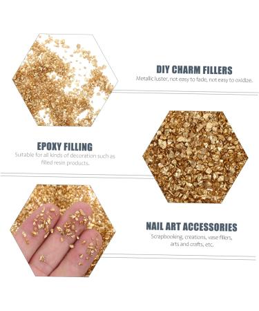 FOYTOKI 1 Glass Chip Glass Charms Filling Shiny Nail Stickers DIY Fillers Nail Nail Art Charms Manicure Charm Epoxy Filling DIY Glass Fillers Nail Art Rhinestones Epoxy Charms 0.5X0.3cm Golden - Buy Online on GoSupps.com