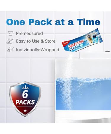 Vacplus Toilet Tank Cleaner 6-Pack | Automatic Descaler & Mold Remover | Effective Rust Removal for Clean Toilets - Buy Online on GoSupps.com