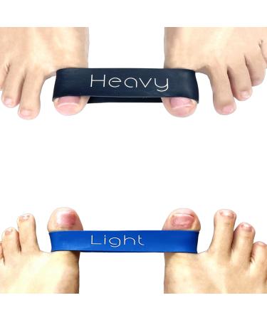 Soxsense Toe Stretcher Bands - Toe Spacers for Bunion Correction Hallux Valgus Corrector Foot Stretcher Resistance Bands for Bunion Relief 2 Bands (Heavy& Light)