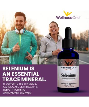 WellnessOne Selenium Drops - Heart & Thyroid Support - Boost Immunity & Antioxidant Enzymes - 1.67fl - Buy Online on GoSupps.com