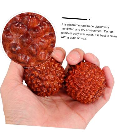 Buy Homoyoyo 2st Carving Wooden Baoding Balls - Handcrafted Acupressure Massage Toy | International Shipping - Buy Online on GoSupps.com