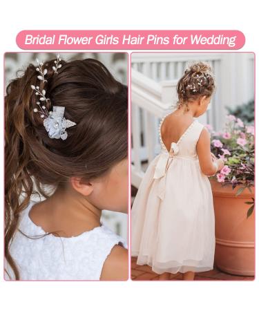 Wedding Hair Pins Set - 8 PCS Silver Bridal Accessories for Women, Brides, Bridesmaids, and Flower Girls - Buy Online on GoSupps.com
