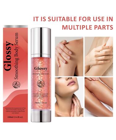Glossy Smoothing Body Serum for Neck & Body Hydrating Firming Gel with Niacinamide Peptides & Hyaluronic Acid Improves Skin Texture Lightweight Vegan Formula 100ml (1) - Buy Online on GoSupps.com