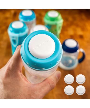 Moin Minis 4 Set Claspic lid/plates for NUK bottles-safe locking hygienic storage of breast milk perfect for on the go baby bottle 0 months white