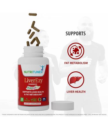 Liver Support Supplement Supports Detox Cleansing & Lipid Metabolism with Bergacyn FF (Bergamot & Artichoke) 30 LiverEzy Vegan Capsules - Buy Online on GoSupps.com
