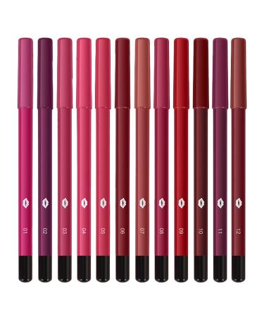G n rique Lip Pencil | 12 Long-Lasting Smudge-Proof Colors - Long-Lasting Lip Liner - For Women Girls Teens Wives Friends Family Sisters Birthdays Christmas Parties