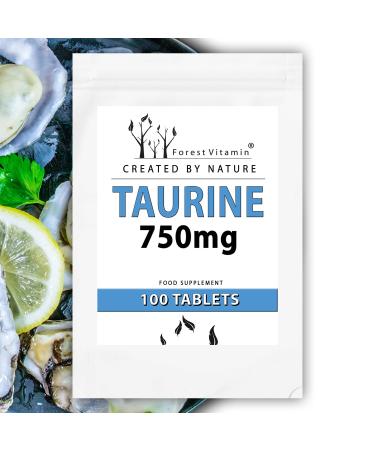 Taurin - Forest vitamin - Taurine 750mg - 100 tablets - stock for approx. 2 months - dietary supplements - energy and mood regeneration - Buy Online on GoSupps.com
