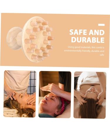Healeved 2 STK Wooden Massage Comb - Natural Beech Head Scrubber for Women | At-Home Relaxation & Shower Massage - Buy Online on GoSupps.com