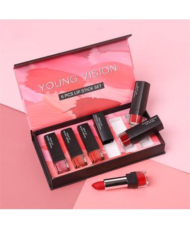 Hudhowk's 6-Part Sexy Lipstick Set | Long-Lasting Matte Velvet | Waterproof & Moisturizing | Non-Stick Lipsticks for All-Day Wear - Buy Online on GoSupps.com