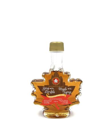 Amber Maple Syrup Leaf Bottle - 100 ml - 100% Pure - Maple Treasures