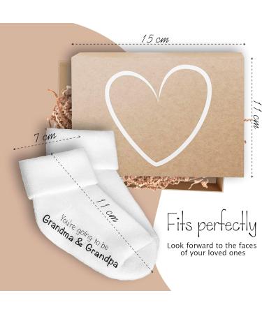 VELENTI Grandparents Baby Announcement Gift - Cute You Will Be Grandpa & Grandma Socks in Gift Box - Perfect Pregnancy Announcement Ideas - Buy Online on GoSupps.com