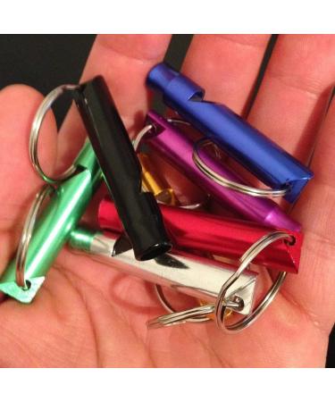 Set of 5 Extra Loud Whistles for Camping, Hiking, Hunting, Outdoors & Emergencies - Lightweight Aluminum Keychain Signals in Various Colors by Homey - Buy Online on GoSupps.com