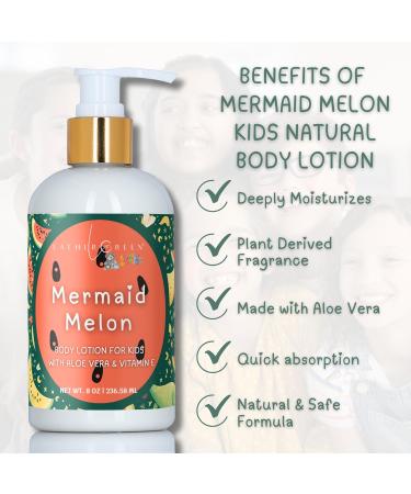 Lather Green Kids Body Lotion Plant Based Gentle Moisturizer with Shea Butter Safe for Sensitive Skin Mermaid Melon 3 Pack (8 oz Each) - Buy Online on GoSupps.com