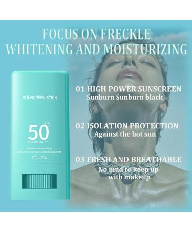 Suncream Factor 50 Sunscreen Stick - Hyaluronic Acid Spf 50 Face Moisturiser with Vitamin E - High Efficiency Sunscreen to UVA/UVB Protection - Waterproof & Non-Greasy - Moisturizing Before Makeup - Buy Online on GoSupps.com