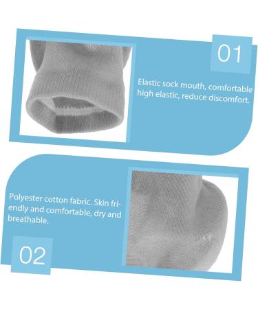COOLHIYA 1set Heightening Socks Invisible Height Increase Insoles Heel Half Heel Boost Insole Breathable Socks Inner Heightened Sock Pad Men and Women Polyester Cotton Universal Booster pad 12.5x11cm Grey - Buy Online on GoSupps.com