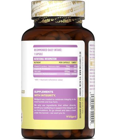 Wellgard Vegan Vitamin B12 High Strength Supplement - Folic Acid, Vitamin B6 & D3 - Made in UK - Buy Online on GoSupps.com