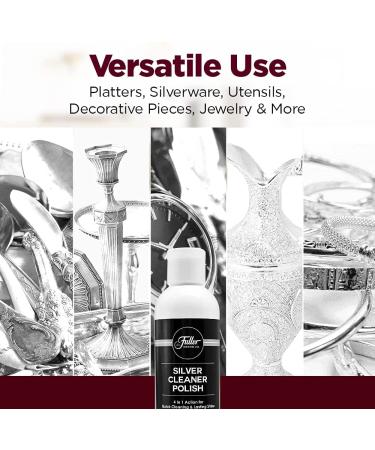 Fuller Brush Silver Cleaner Polish - 8 Fl Oz - Safely Cleans Tarnish on Silver Plate, Sterling, Chrome & Antique Silver - Buy Online on GoSupps.com