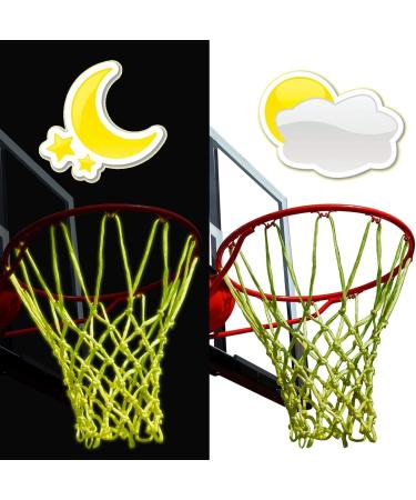 SANNIX 2 Pack Glow in Dark Basketball Hoop Net Replacement - Luminous Outdoor Sun Powered Nylon Nightlight Nets for Hoops - Buy Online on GoSupps.com
