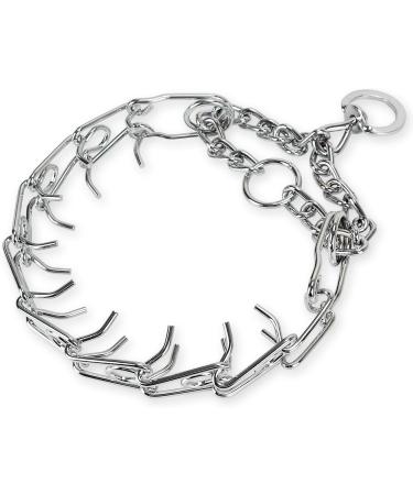 Metal Choke Chain for Dog Anti Bark Collars for Dogs Pet Outdoor Training Durable Thick Prong Collars Puppy Adjustable Silver Necklace for Dogs Daily Training (M) - Buy Online on GoSupps.com