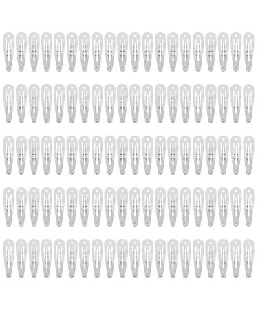100 Pack Bulk 2 Inch 5 CM Small Metal Snap Hair Clips With Hole Silver Barrettes Hairpins Clips Thin Fine Bang Hair Holder Craft DIY Hair Accessories for Women Girl Kids - Buy Online on GoSupps.com