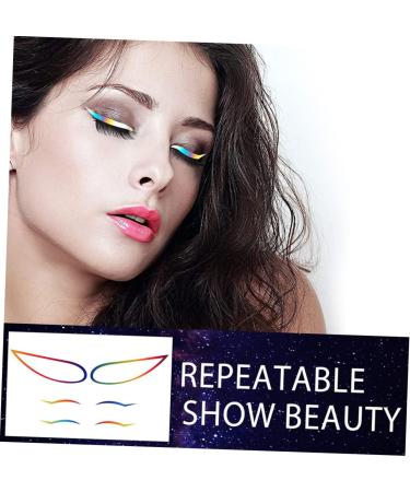  Didiseaon Didiseaon 12 Sets Colored Eyeliner Stickers Eyeliner Strip Sticker Eye Line Sticker Eye Makeup Sticker Beauty Supply Women Makeup Sticker - Buy Online on GoSupps.com