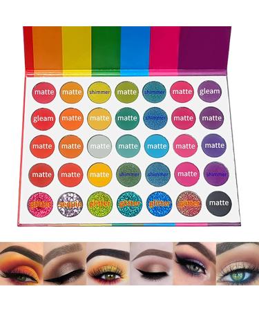 Makeup Palettes 35 Colors Eye Shadow Palette - Matte and Shimmers Makeup Palette Blendable Waterproof Eye Shadow No Flaking Little Fall - Buy Online on GoSupps.com
