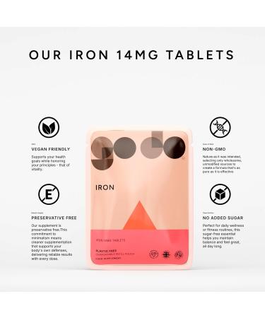 Fitness Health Iron Tablets High Strength 14MG - Vegan Iron Essential Supplements - Gentle Iron for Women & Men - Gluten Free & Non-GMO - Recyclable Packaging (120 Tablets) 120 Count (Pack of 1) - Buy Online on GoSupps.com