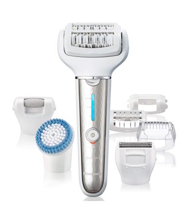 Panasonic Cordless Shaver & Epilator for Women With 7 Attachments, Gentle Wet/Dry Hair Removal, Foot Scrubber & Body Cleansing Brush, ES-EL9A-S 7 attachments for hair removal + body care