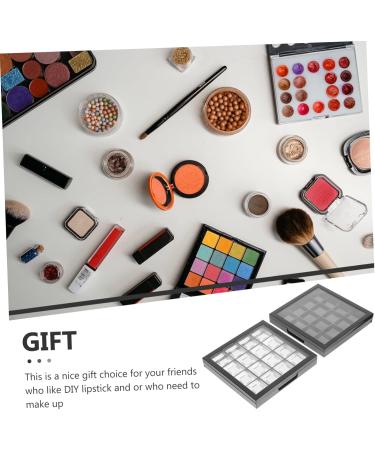 Mikinona 2pcs Eye Shadow Box Black Eyeshadow Clear Makeup Tools Eyeshadow DIY Pallet Travel Supplies Lipstick - Buy Online on GoSupps.com