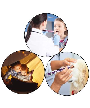 Almocn 2-Piece Pen Lamp Set - LED Nurse Pencil Lamp with Pupil Teaching Ruler in Rose Gold & Violet - Reusable Medical Light - Buy Online on GoSupps.com