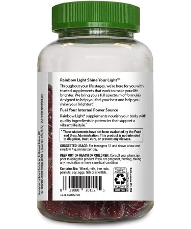 Rainbow Light Teen Multivitamin Gummies - Blueberry Flavor, 120 Count - Buy Online on GoSupps.com