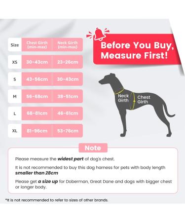 Pawaii Dog Harness for Medium-Sized Dogs | Adjustable Reflective & Breathable Anti-Pull Chest Harness in Pink (Size M: 55cm-68cm) - Perfect for Training & Walking - Buy Online on GoSupps.com
