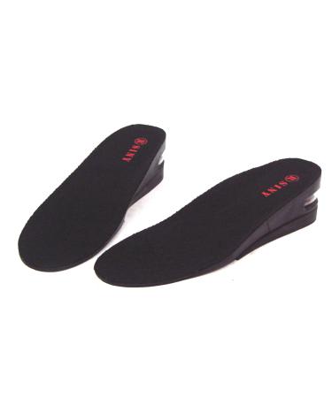 SINY  Full Length 2 inches 2-Layer Shoe Insoles for Men Height Increase Pad Air Cushion Black Lift Kit Foot Skin Care