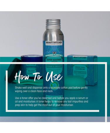 Beauty Kitchen - Seahorse Plankton + Super Soothing Toner 100ml - Clears Pores Excess Oil Blacheads & Impurities - Smooths Skin Texture & Hydrates - Vegan/Cruelty Free - Buy Online on GoSupps.com
