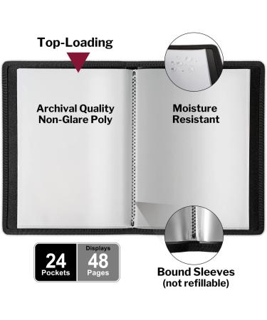 Dunwell Art Portfolio 11x17 - Large Black Folder for Artwork with 24 Pockets | 48 Page Display | Art Storage Album and Presentation Book - Buy Online on GoSupps.com