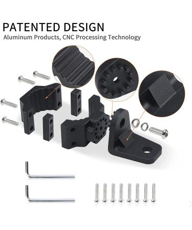 UTV Whip Mount 2pcs Antenna Mounts | Off-Road Flag Pole Bracket | Aluminium Alloy, 360 Rotating | Fits All SXS 1.75-2 Roll Cage | Black - Buy Online on GoSupps.com