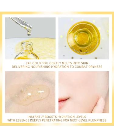 BLUE LOVE 2PC 24K Gold Foil Hyaluronic Acid Serum for Women & Men - Anti-Aging Essence for Deep Moisturization and Dark Spot Reduction - Radiant Skin Care Solution Unscented 3.38 Fl Oz (Pack of 2) - Buy Online on GoSupps.com